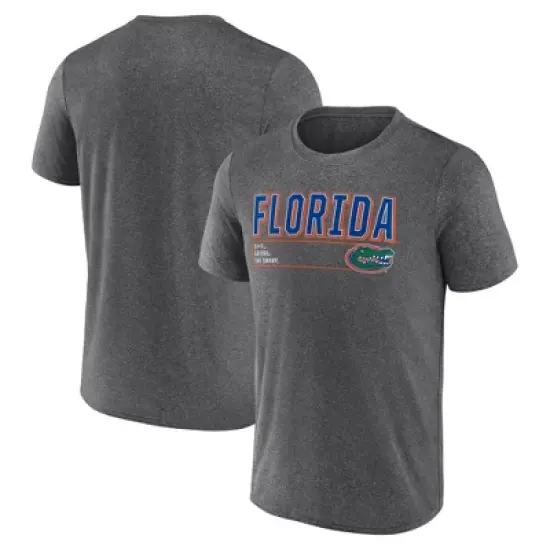 NCAA Florida Gators Men's Charcoal Heather Poly T-Shirt image {2}