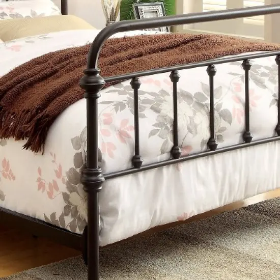 Effy Metal Queen Bed Dark Bronze - HOMES: Inside + Out image {2}