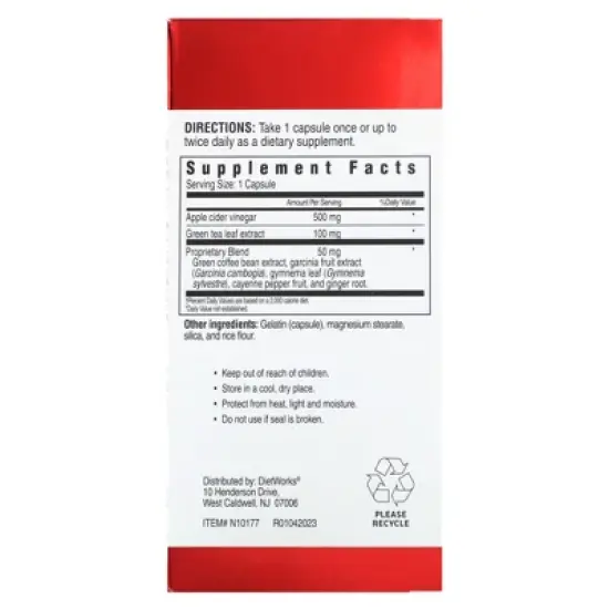 Windmill Dietworks Apple Cider Vinegar Capsules Ea, Ginger, Cayenne & Maple, 90 Count image {1}