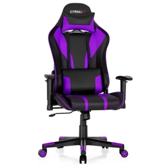 Costway Gaming Chair Adjustable Swivel Computer Chair w/ Dynamic LED Lights image {12}