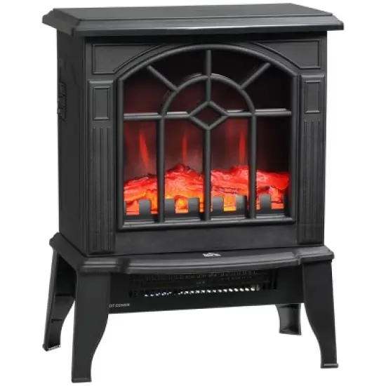 SEVOBAL Fireplace Insert Heater Mantel 3D Flame Fireplace Stove Bottom Air Outlet Fire Place Panoramic Fire Place Heater, Black, 15.9"*11.8"*17.7" image {5}
