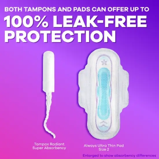 Tampax Radiant Tampons - Regular/Super/Super Plus - Unscented image {16}