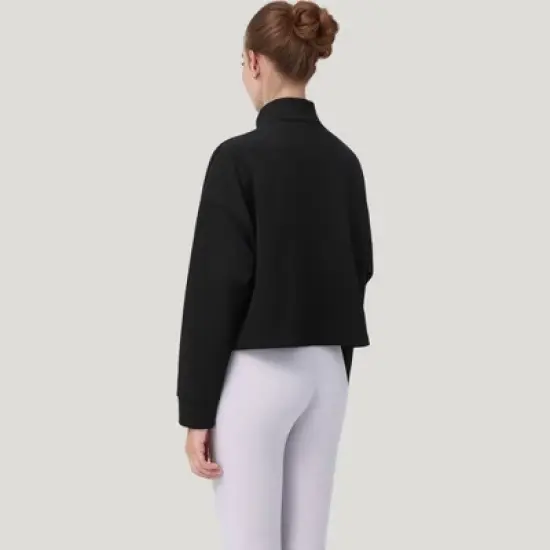 Anna-Kaci Active Women's Long Sleeve Half Zip Pullover Top with Mock Neck and Kangaroo Pocket image {4}