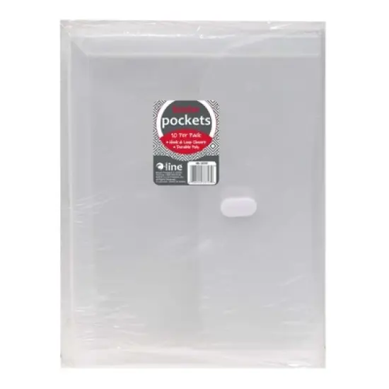 C-Line Super Heavyweight Poly Binder Pockets, Clear, Side Loading, Pack of 10 image {1}