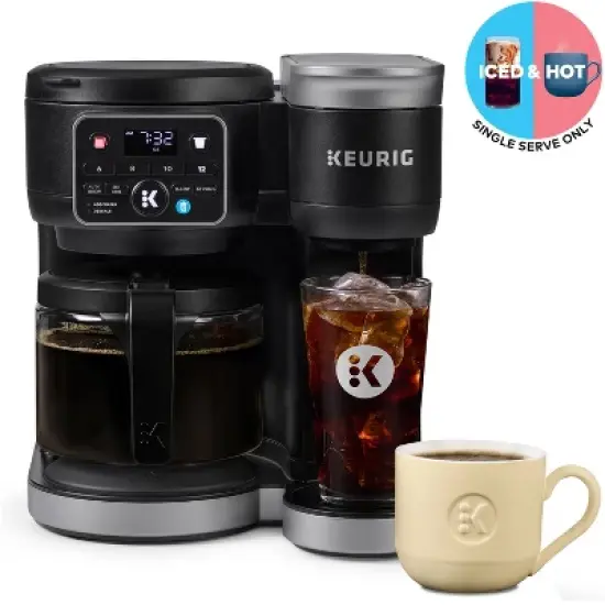 Keurig K-Duo Hot & Iced Single-Serve & Carafe Coffee Maker Black: Electric Drip Coffee Pot, 72 oz Capacity image {8}