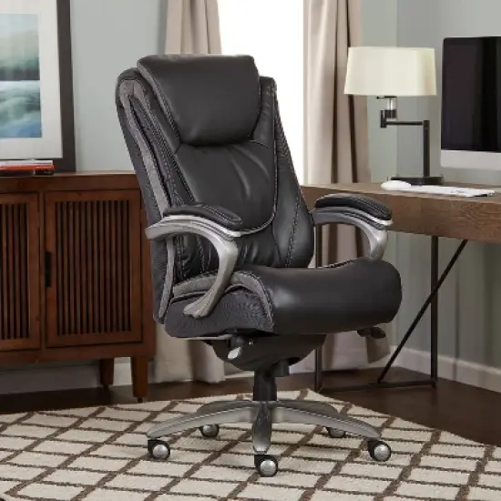 Big & Tall Smart Layers Premium Ultra Executive Chair Bliss Black Bonded Leather - Serta image {1}
