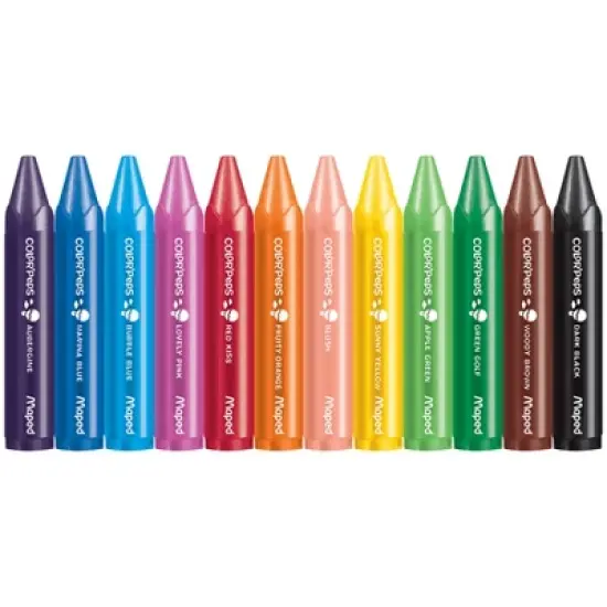 Maped Color'Peps My First Jumbo Triangular Wax Crayons, 12 Per Pack, 6 Packs image {3}