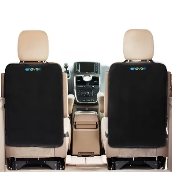 Enovoe Back Car Kick Mats Seat Protector with Waterproof Protection for Upholstery, XL, 4 Pack image {3}