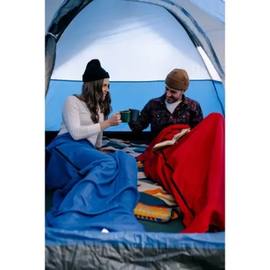 Stansport Rectangular Fleece Sleeping Bag Red image {8}