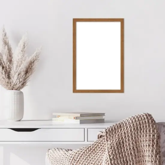 Amanti Art Carlisle Blonde Narrow Framed Dry Erase Magnetic Board image {7}