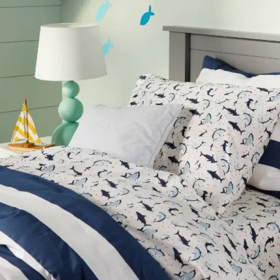 Shark Microfiber Kids' Sheet Set - Pillowfort&trade; image {1}