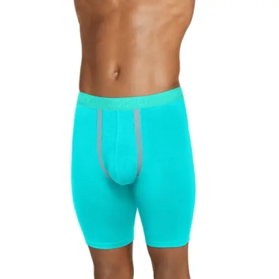 Jockey Men's Chafe Proof Pouch Cotton Stretch 8.5" Long Leg Box image {10}