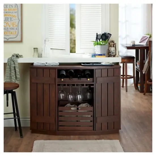 Candy Plank Inspired Dining Buffet with Removable Crate Vintage Walnut - HOMES: Inside + Out image {4}