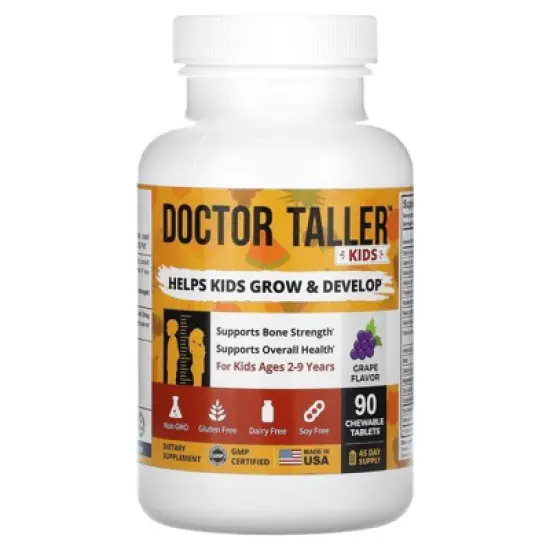 NuBest Doctor Taller, Kids Ages 2-9 Years, Grape, 90 Chewable Tablets image {4}