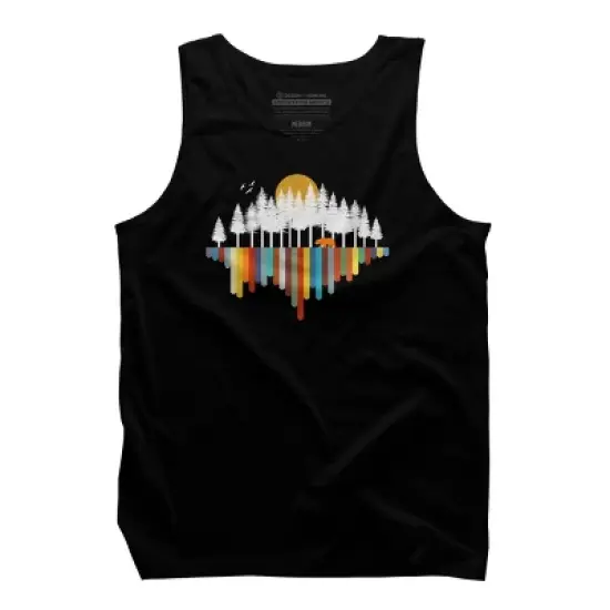 Men's Design By Humans Retro Nature's Valley By NomAdartStudio Tank Top image {4}