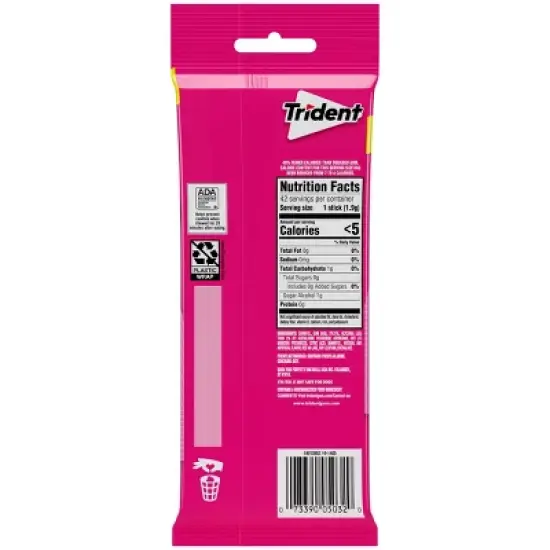 Trident Bubblegum Chewing Gums - 2.816oz/3pk image {2}