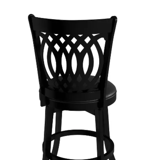 25" Van Draus Swivel Counter Height Barstool Metal/Black - Hillsdale Furniture image {12}