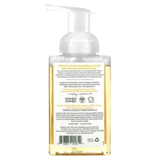South of France Lemon Verbena Hydrating Foaming Hand Soap - 8 fz image {1}