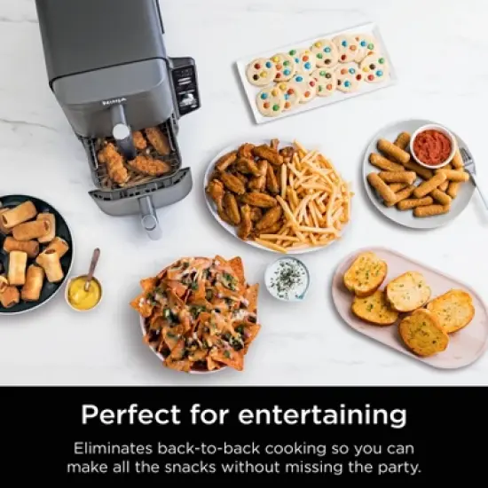 Ninja DoubleStack XL 10qt, 6-in-1, 2-Basket Air Fryer, Space Saving Design SL401: Ninja Foodi, Dishwasher-Safe Parts image {12}