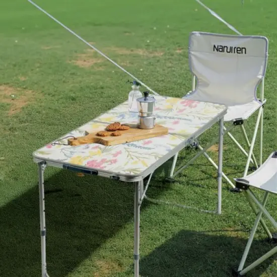 Karl Home 4FT. Patio Aluminium Folding Table image {7}