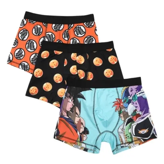 Dragon Ball Z Anime Cartoon Mens 3pk Boxer Briefs Set image {5}