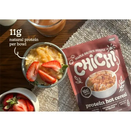 ChiChi Maple Brown Sugar Protein Chickpea Hot Cereal - 8.8oz image {3}