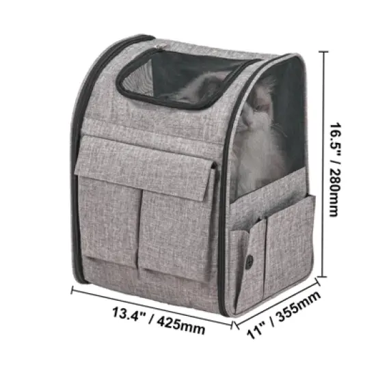 VEVOR Rolling Pet Carrier Backpack with Removable Wheels for Under 18LBS, Large Soft Sided Wheeled Dog Carrier Cat Travel Carrier Airline Approved image {7}