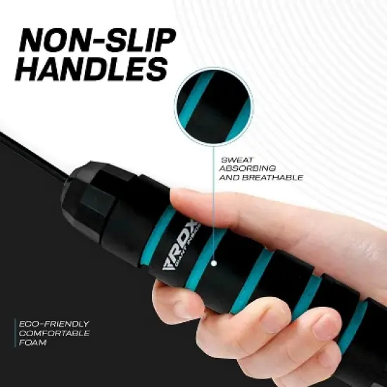 RDX Sports Skipping Rope with Soft Memory Foam Handles, 10.3FT Adjustable Tangle-Free PVC Coated Steel Jump Cable, Fat Burning Yoga Fitness MMA image {3}