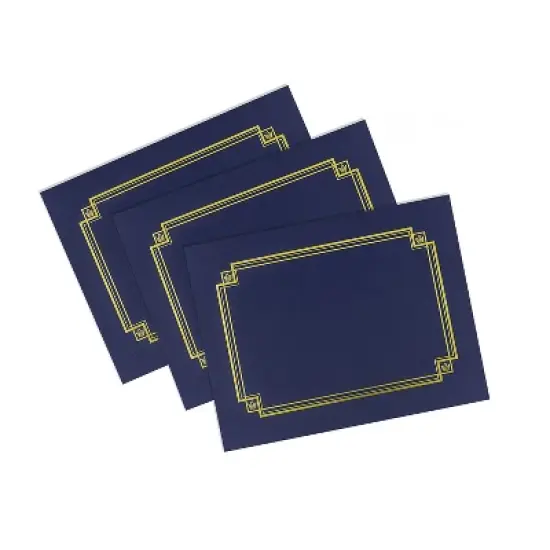 Great Papers Premium Textured Certificate Holder Navy 938903 image {2}