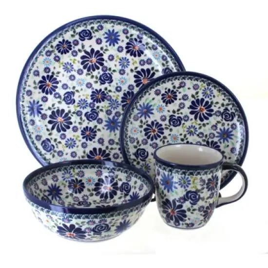 Blue Rose Polish Pottery Zaklady Dinnerware (4 PC) image {7}