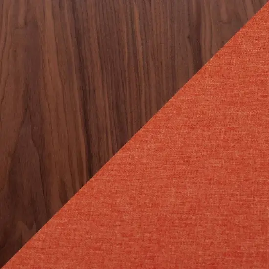 42" Folia Bench Polyester/Wood Walnut/Orange - LumiSource image {5}