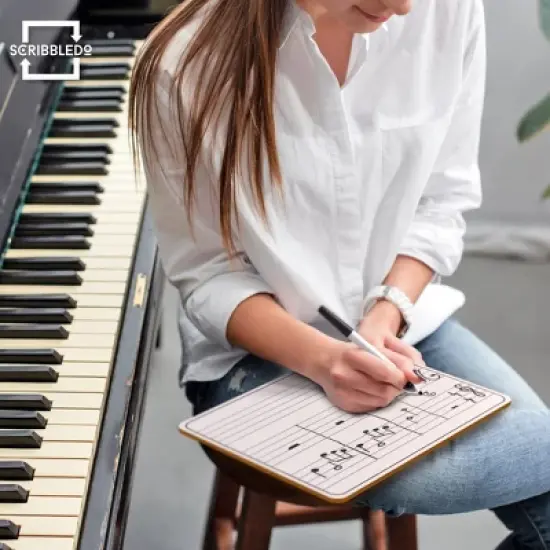 SCRIBBLEDO Music Staff Dry Erase 9"X12" Board 2-Pack image {4}