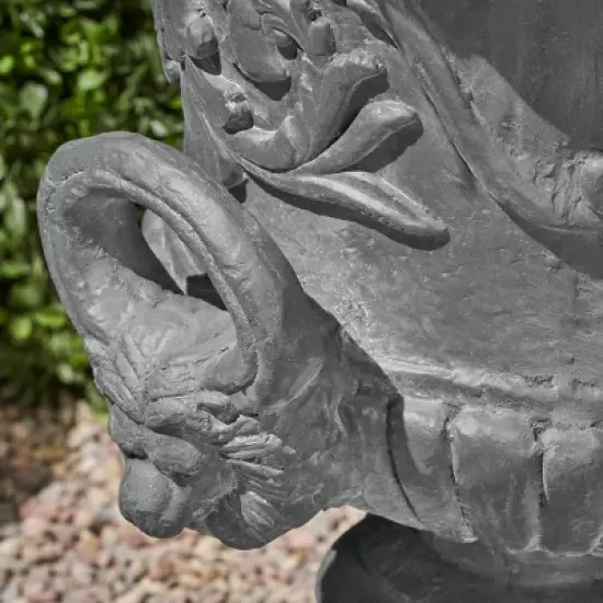 GDFStudio Tunlaw Outdoor Traditional Roman Chalice Stone Garden Urn Planter image {4}