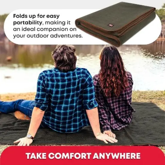 Military Wool Emergency Blanket - King Size 96"x108" image {10}