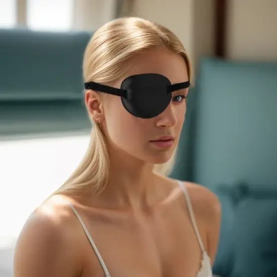 Unique Bargains Soft Ring Buckle Shape 3D Eye Mask 1 Pc image {1}