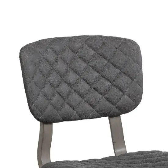 Set of 2 Alden Bay Modern Diamond Stitch Upholstered Dining Chair Gray - Hillsdale Furniture image {1}