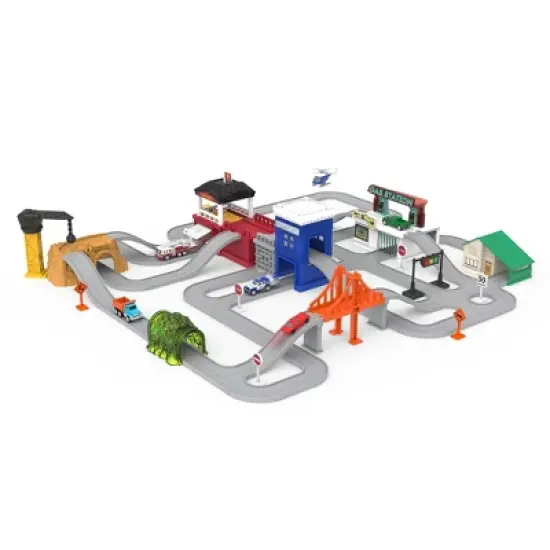 DRIVEN &ndash; Truck Playset with Fire Station &ndash; Build-A-City - 140pc image {2}