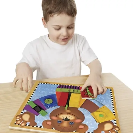Melissa & Doug Basic Skills Board and Puzzle - Wooden Educational Toy image {2}