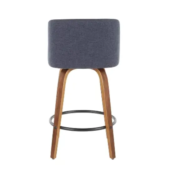 Set of 2 Toriano Mid-Century Modern Counter Height Barstools - LumiSource image {4}