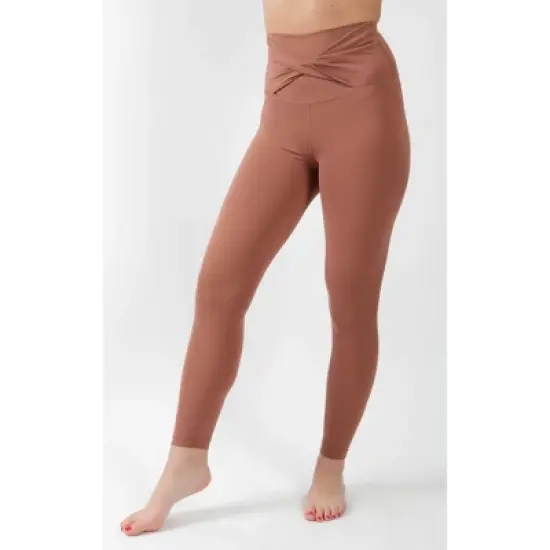 Yogalicious - Women's  Lux Super High Rise Ankle Leggings with Elastic Free Criss Cross Waistband image {4}