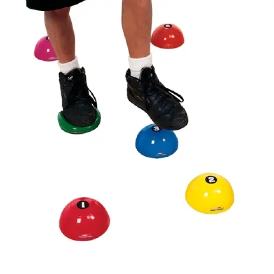 Sportime Numbered Step-N-Stones, 2-5/8 x 5-1/4 Inches, Assorted Colors, Set of 6 image {1}