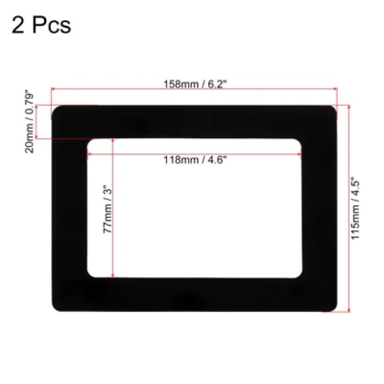 Unique Bargains PVC Magnetic Picture Photo Frame 2 Pcs image {1}
