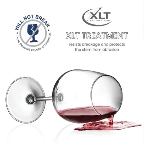 Bormioli Rocco 18oz Red Wineglasses, Crystal Clear Star Glass, Laser Cut Rim, Elegant Party Drinking Glassware, Restaurant Quality, Set of 8 image {4}