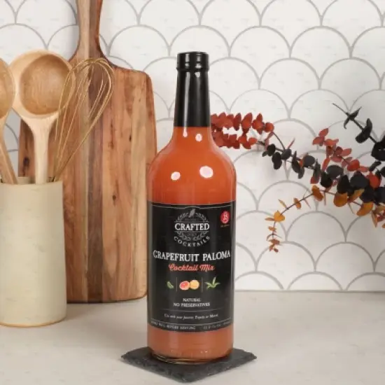 Crafted Cocktails Grapefruit Paloma Mix: 6 Pack&nbsp; Pink Grapefruit and Lime Juice with Organic Agave&nbsp; 35 Calories Per Serving, 8 Cocktails Per Bottle image {6}