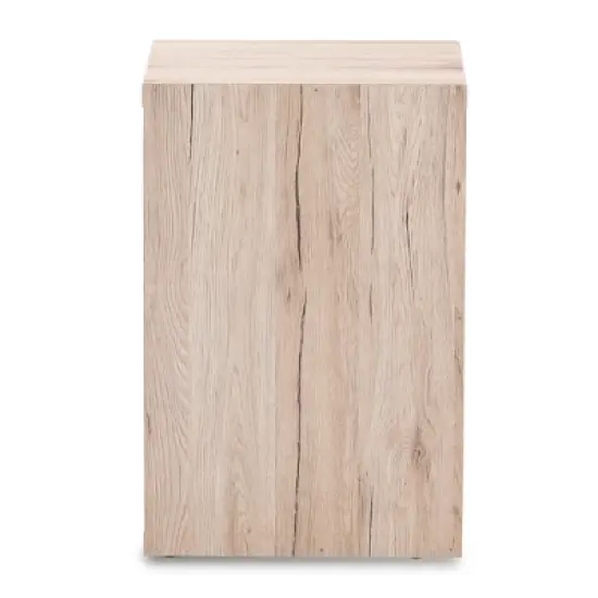 Pandora Modern and Contemporary Two-Tone 2 Drawer Nightstand Dark Gray - Baxton Studio image {4}