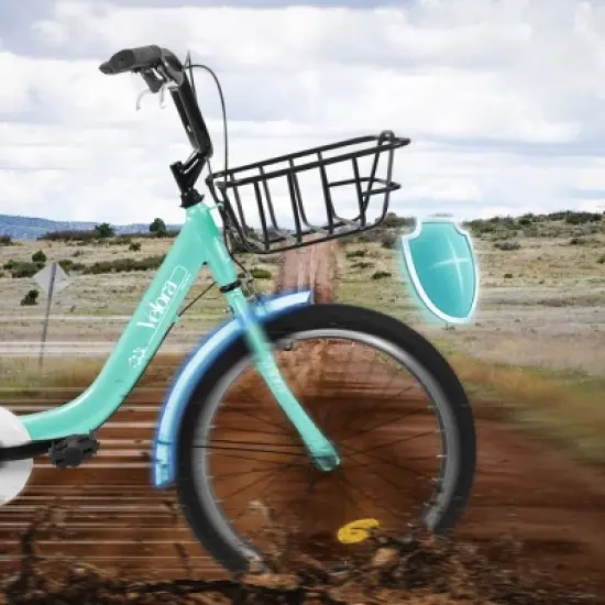 INFURNIC Bicycles 20 Inch Kids Bike for Boys and Girls Coaster and V-Brakes Lightweight Steel Frame, Green, 55.9"*21.2"*31.5" image {3}