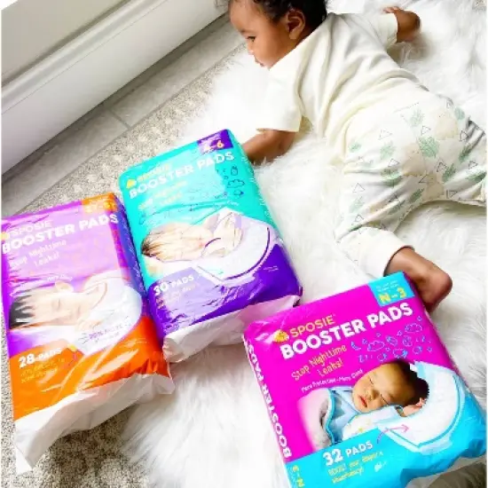 Sposie Booster Pads For Overnight Diaper Leak Protection - 30ct image {3}