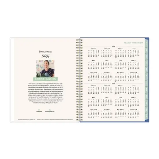 Blue Sky Brook Gossen Clear 8.5"x11" 2025-2026 Weekly/Monthly Wirebound Planner 15 Months Sun image {6}