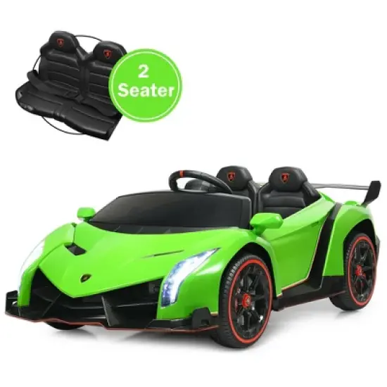 Costway 12V 2-Seater Licensed Lamborghini Kids Ride On Car w/ RC & Swing Function image {9}