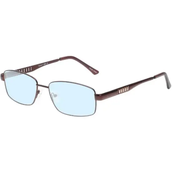 Enhance BIG&TALL EN3858 Men Blue Light Block Designer Eyeglasses Brown Gold 59mm +0.25 Custom Lens Non-Refundable image {1}